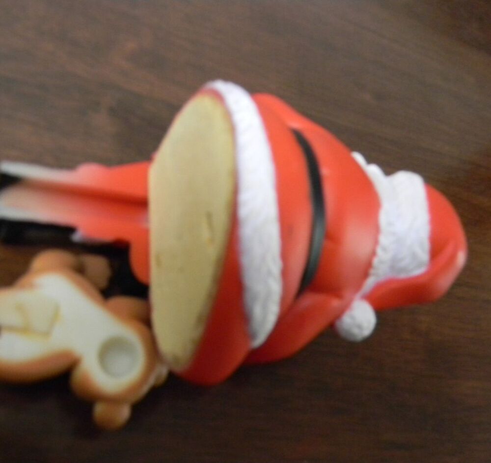 VTG Santa Shelf Sitter Stocking Hanger 1980s Holiday Christmas Decor - Picture 4 of 4